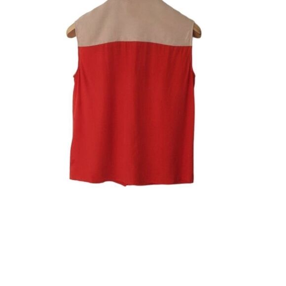 Equipment Diem Silk Sleeveless Colourblock Button Down Blouse - Picture 3 of 4